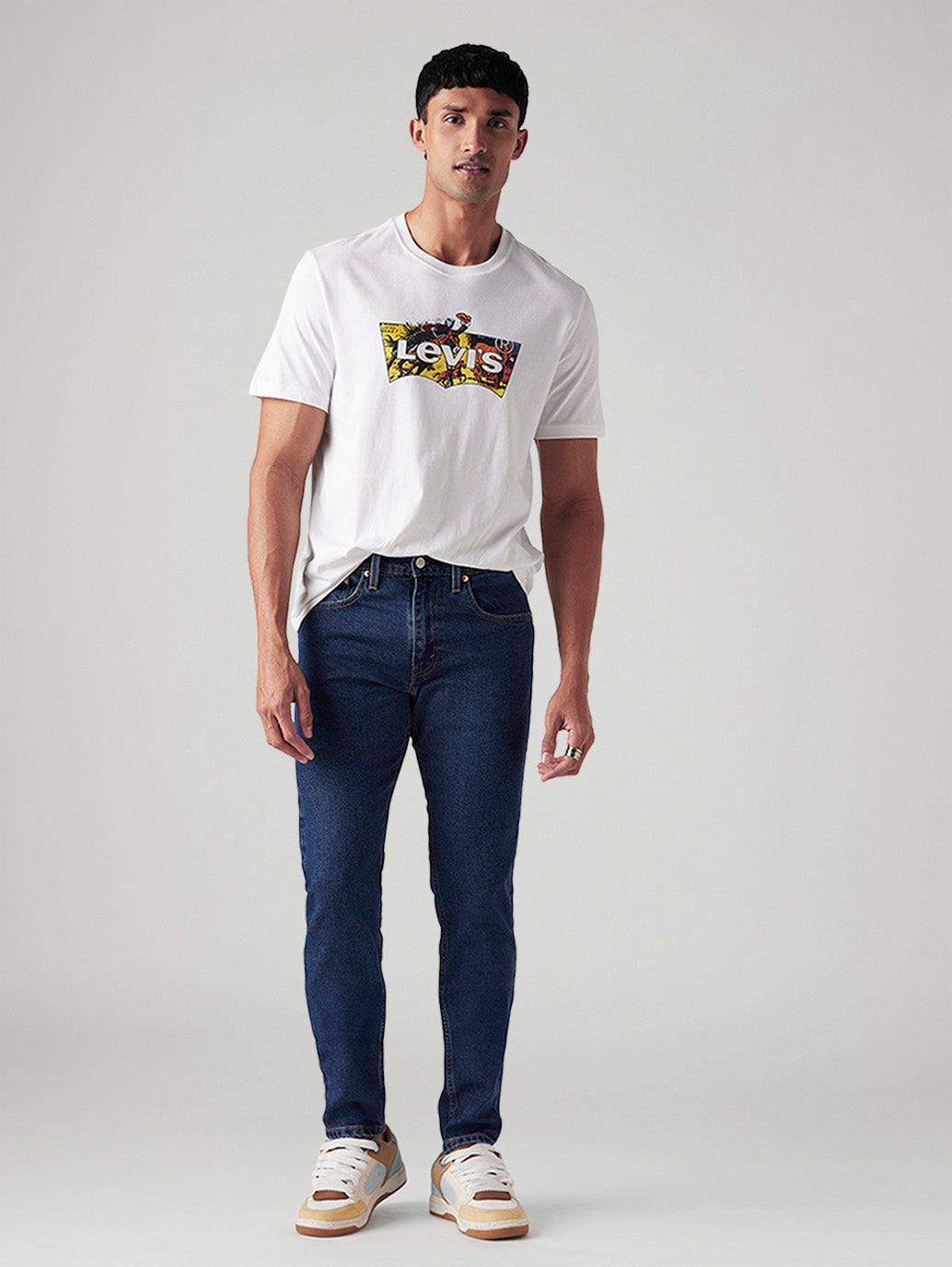 Men's 512 Blue Slim Tapered Fit Mid Rise Jeans - Styleshot View