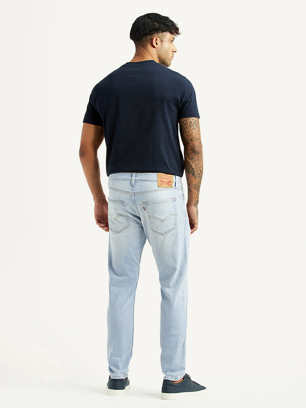 Men's 512 Light Blue Slim Tapered Fit Mid Rise Jeans - Back View