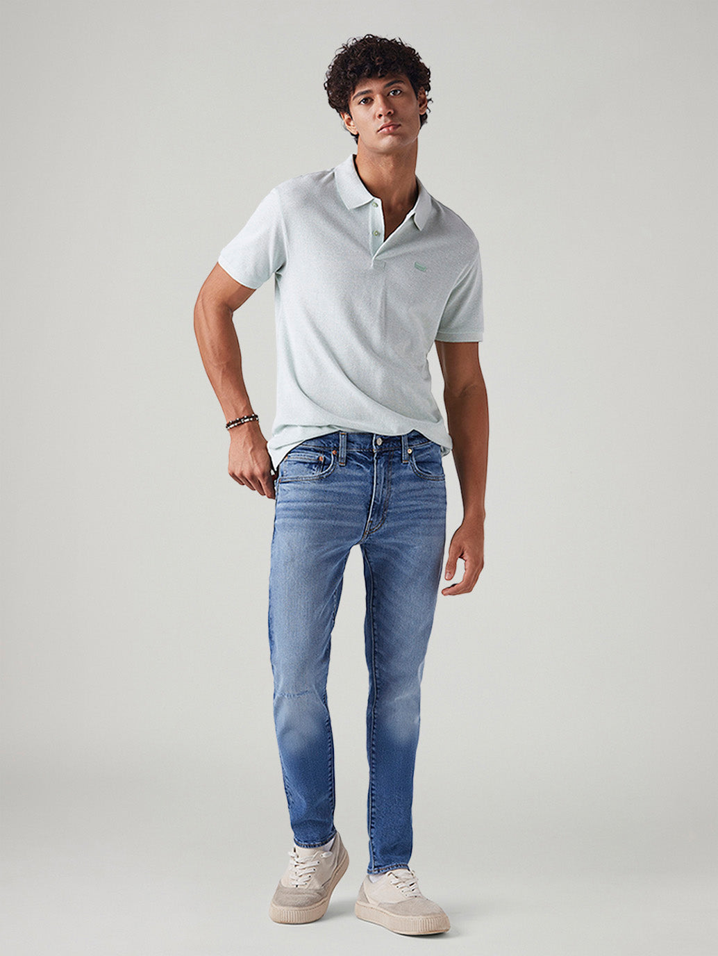 Men's 512 Light Blue Slim Tapered Fit Mid Rise Jeans