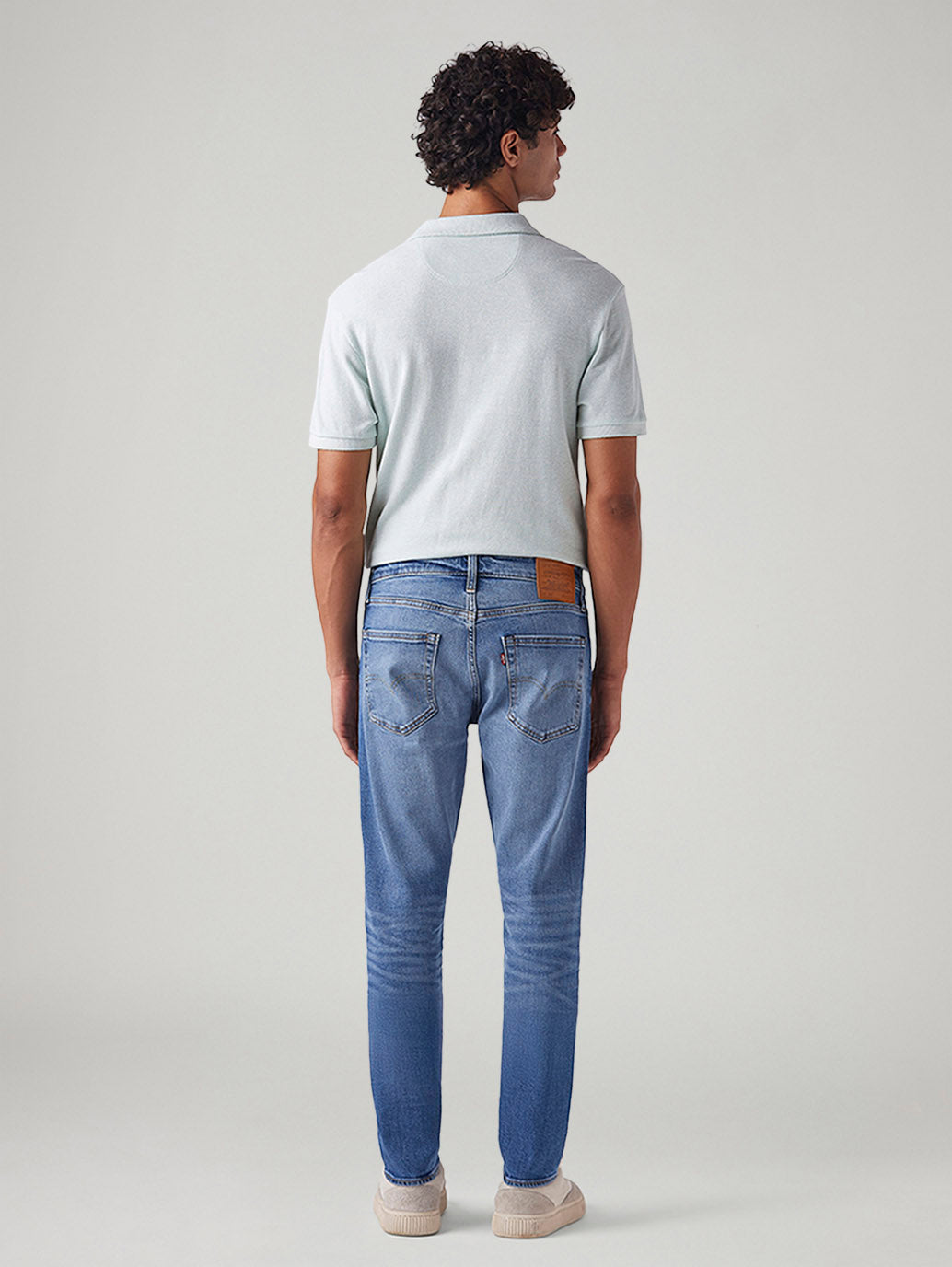 Men's 512 Light Blue Slim Tapered Fit Mid Rise Jeans - Back View