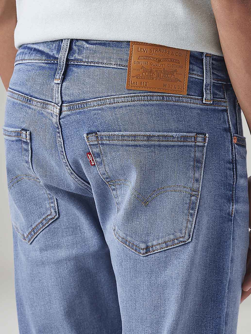 Men's 512 Light Blue Slim Tapered Fit Mid Rise Jeans - 20 View