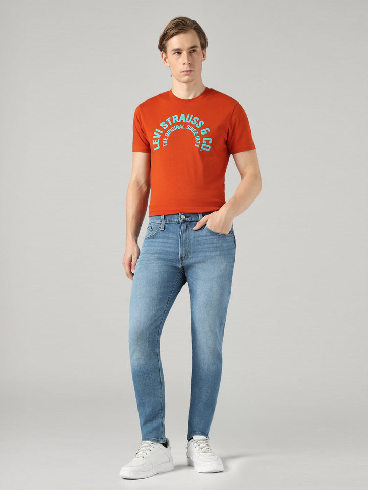Men's 512 Light Blue Slim Tapered Fit Mid Rise Performance Jeans