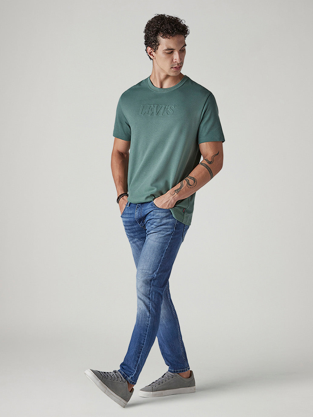 Men's 512 Blue Slim Tapered Fit Mid Rise Jeans