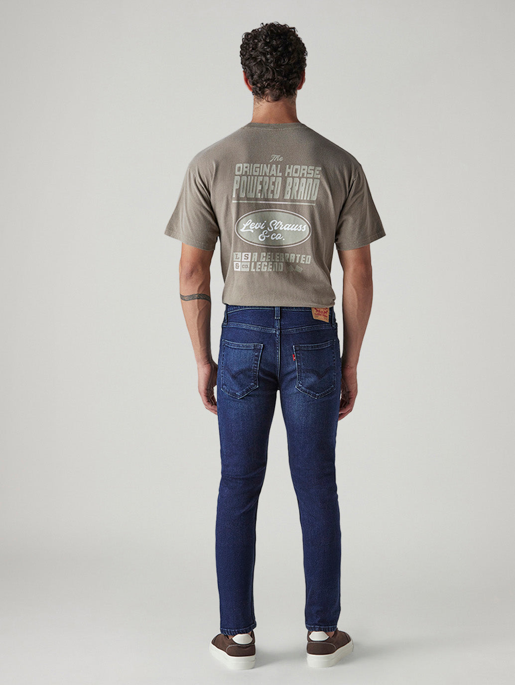 Men's 512 Dark Indigo Slim Tapered Fit Mid Rise Jeans - Back View