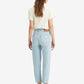 Women's 501 Blue Straight Fit Mid Rise Jeans - Back1 View
