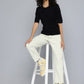 Women's 501 Off White Straight Fit High Rise Jeans - 4 View
