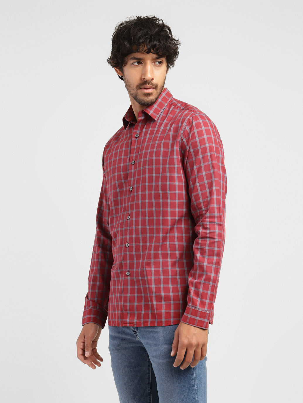 Men's Checkered Slim Fit Shirt - c8574fdb-b6b6-470f-8f1b-ef243196038a View