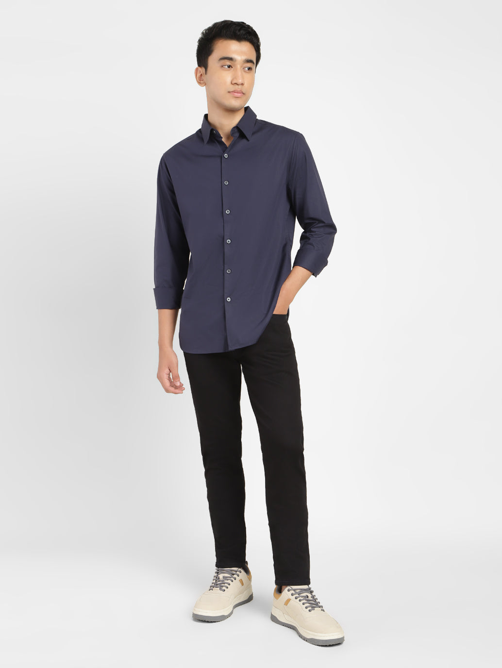 Men's Solid Regular Fit Shirt - c13d0869-902f-4a8b-b19c-58ba383a1f40 View