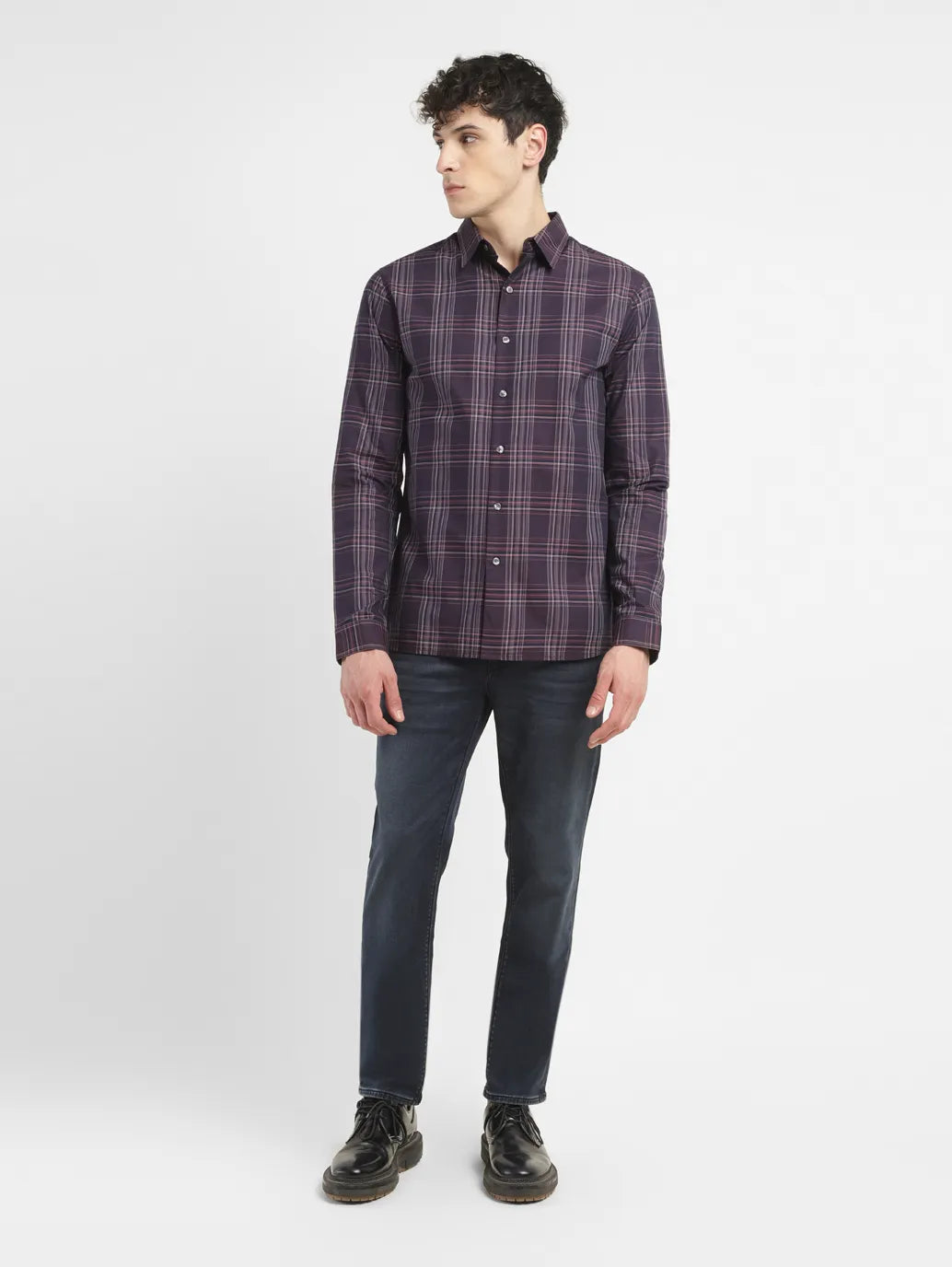 Men's Redloop Checkered Slim Fit Shirt - 41d05339-a77c-4cde-9190-30395772285f View