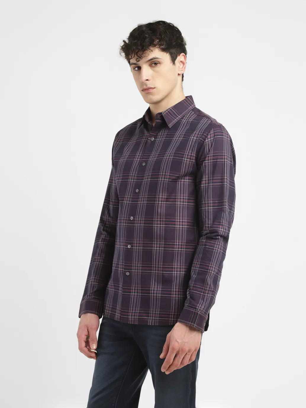 Men's Redloop Checkered Slim Fit Shirt - ba60e9b7-ce44-416f-af78-fce9639aebfe View