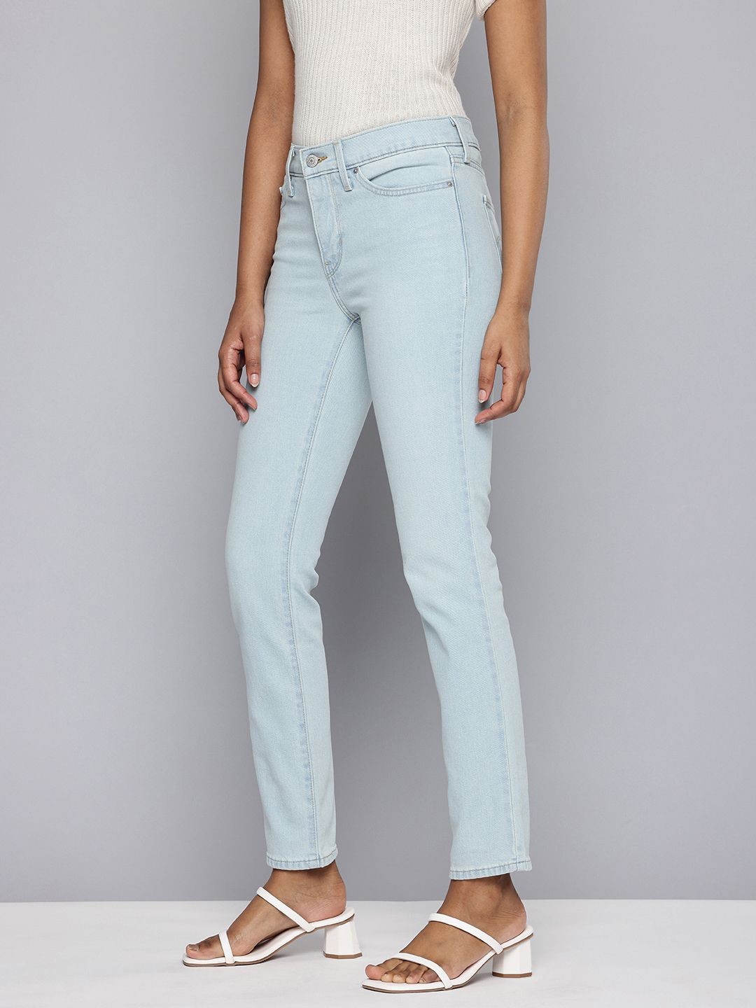 Women's 312 Blue Straight Fit Mid Rise Jeans - 3873ab47b30d8292e8361d2e60ad327e View