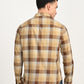 Men's Checkered Light Brown Slim Fit Shirt - 573c83eb-91e2-4b9e-88a2-9c8fc188590a View