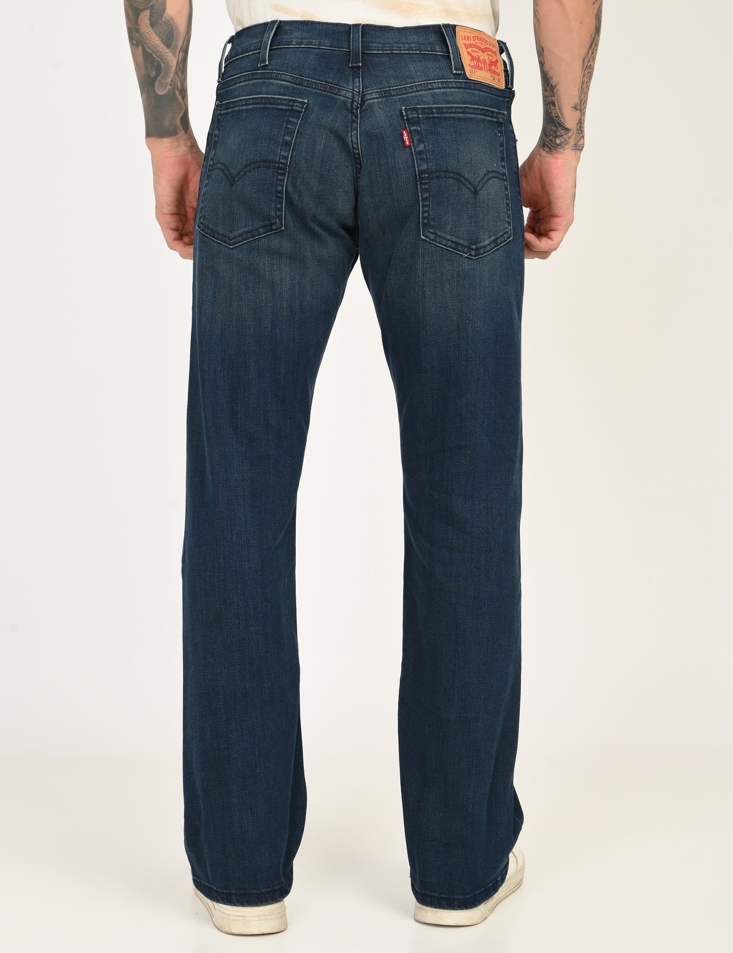 Men's 517 Bootcut Fit Dark Blue Mid Rise Jeans - b4c59290-a028-436e-9a50-771b96302105 View