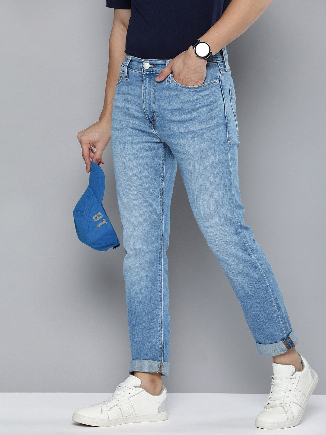 Men's 512 Blue Slim Tapered Fit Mid Rise Jeans - 3aa6e1a5-33ad-4200-8bf8-e7c8544d1b821692013565950-Levis-Men-Jeans-7051692013565364-1 View