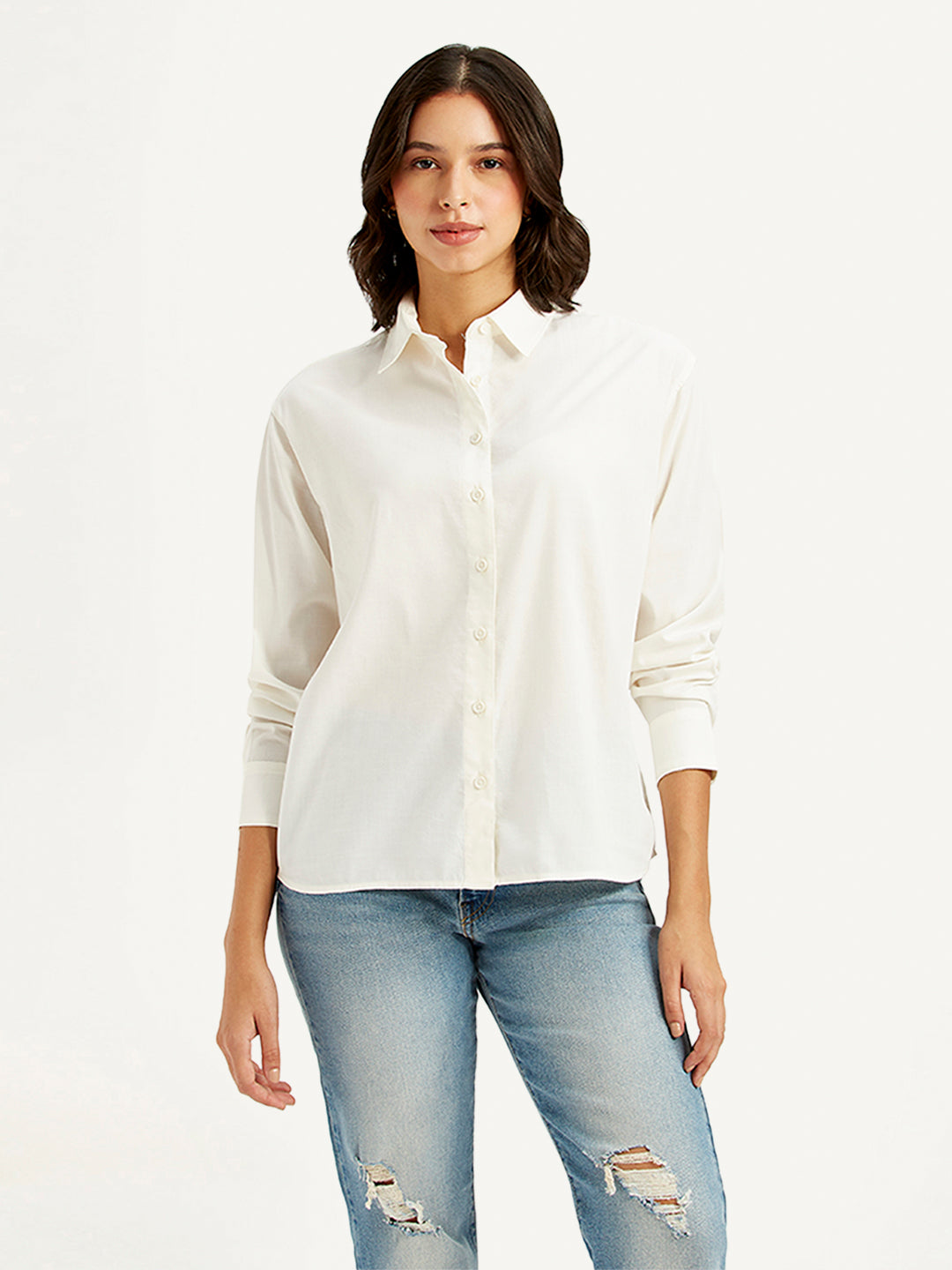Women's Solid Relaxed Fit Shirt - 3efc42873204c02d77229b19d566c478 View
