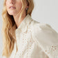 Women's Schiffli Spread Collar Shirt - 410c82987668ea751b130c12ef0a6fed View