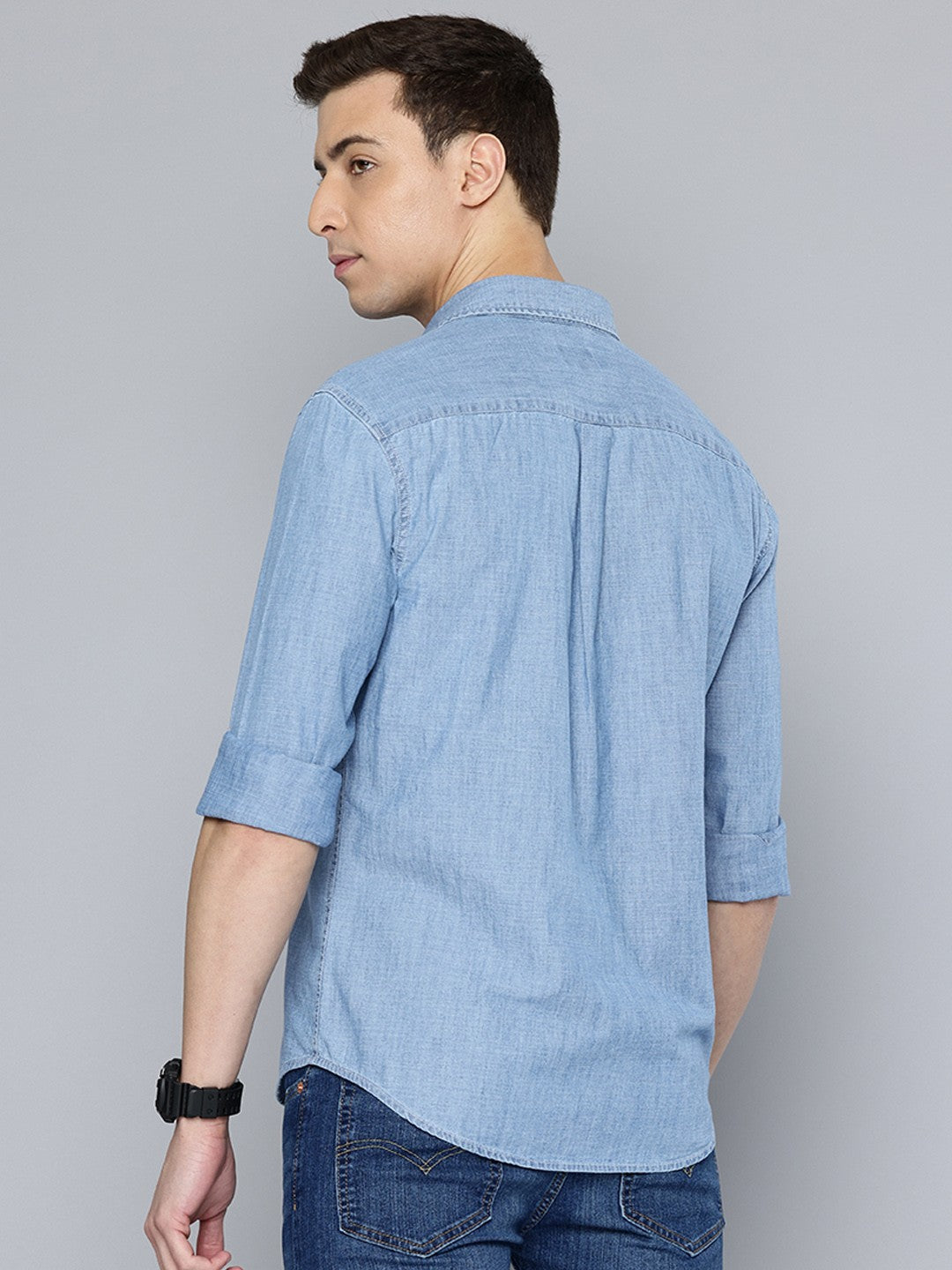 Men's Solid Regular Fit Shirt - 2eff68d5-a960-43bc-9958-bac589378cd8 View