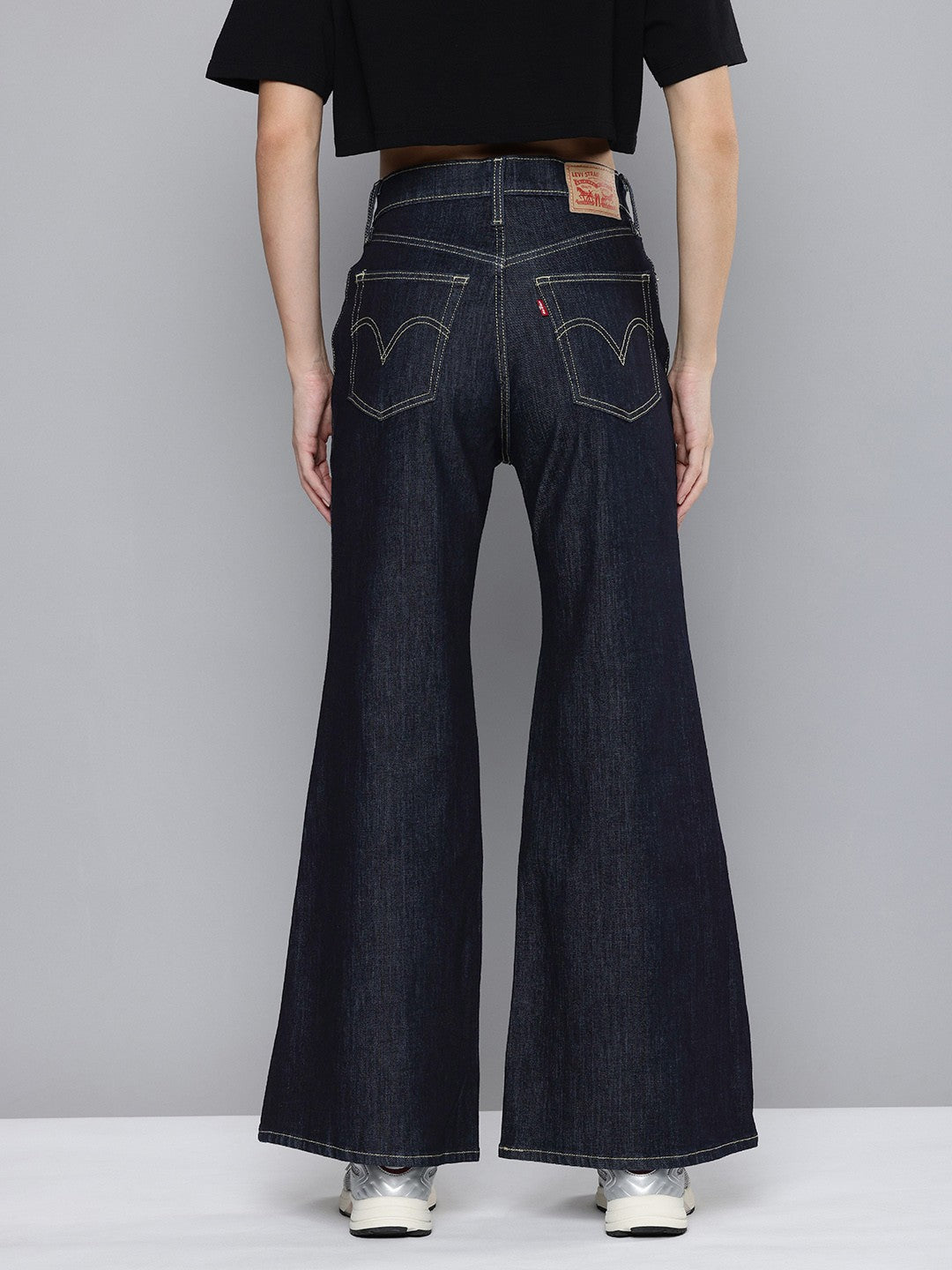 Women's Blue Ribcage Bell Bottom Wide Leg Fit High Rise Jeans - 473f5eca-c0a4-4042-90d7-366ca5290fc31715942694618-Levis-Women-Jeans-9541715942694132-3 View