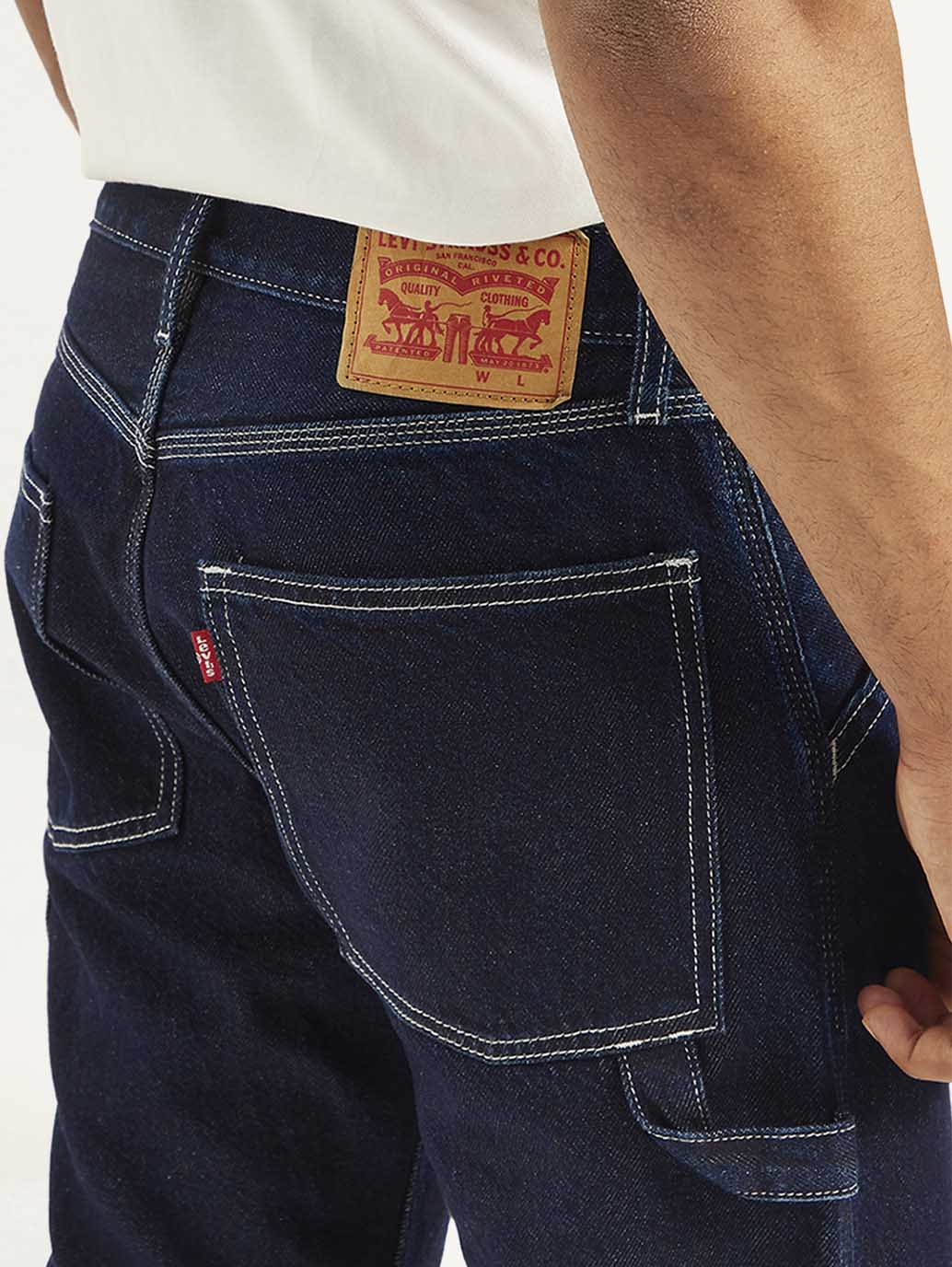 Men's 555 Navy Blue Loose Fit Mid Rise Jeans - 4813baaa2267dad3e7a61138cdb1009c View