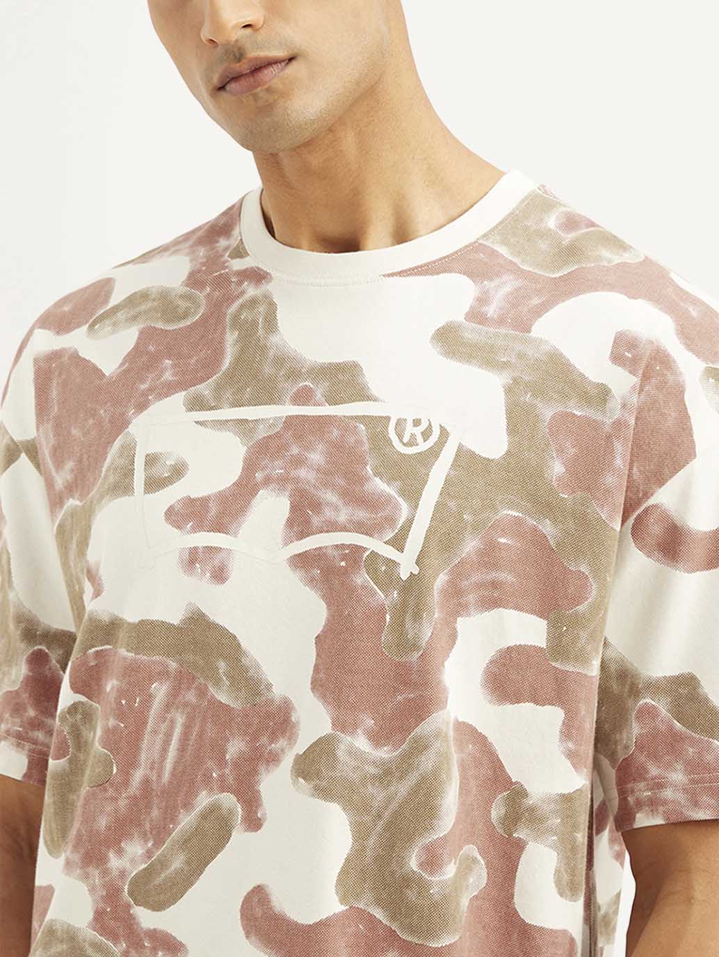 Men's Abstract Loose Fit T-shirt - 4817cd8b4f44de029fde86f911822ae4 View