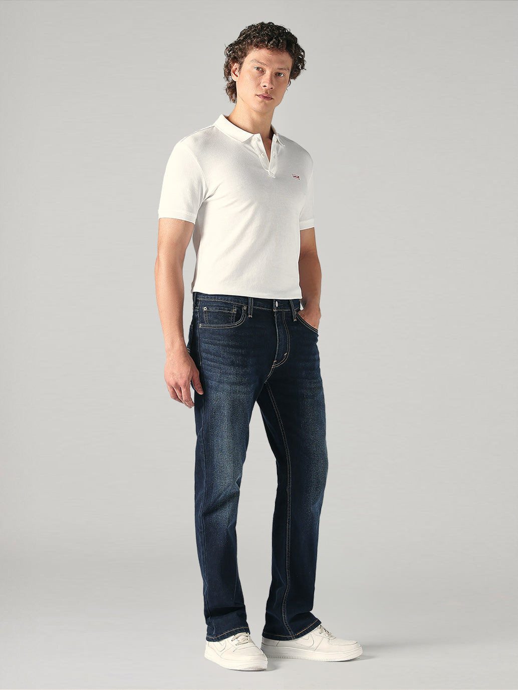 Men's 527 Dark Blue Bootcut Fit Mid Rise Jeans - 56ae8a5e-90a1-4192-a304-4fab41daba0f View