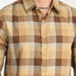 Men's Checkered Light Brown Slim Fit Shirt - 92ca10e6-cd60-450b-8f33-b3f77c4f4589 View
