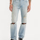 Men's 501 Blue Straight Fit Mid Rise Jeans - 4c81d2209246271240ce7c3006e44164 View