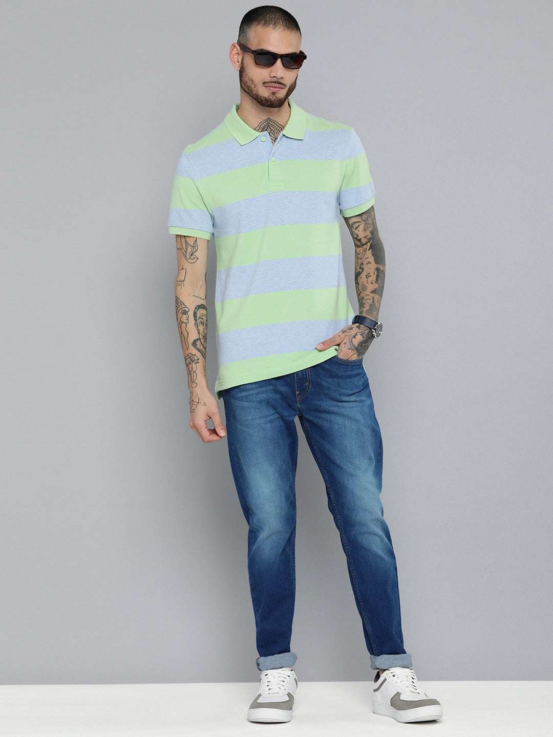 Men's 512 Blue Slim Tapered Fit Mid Rise Jeans