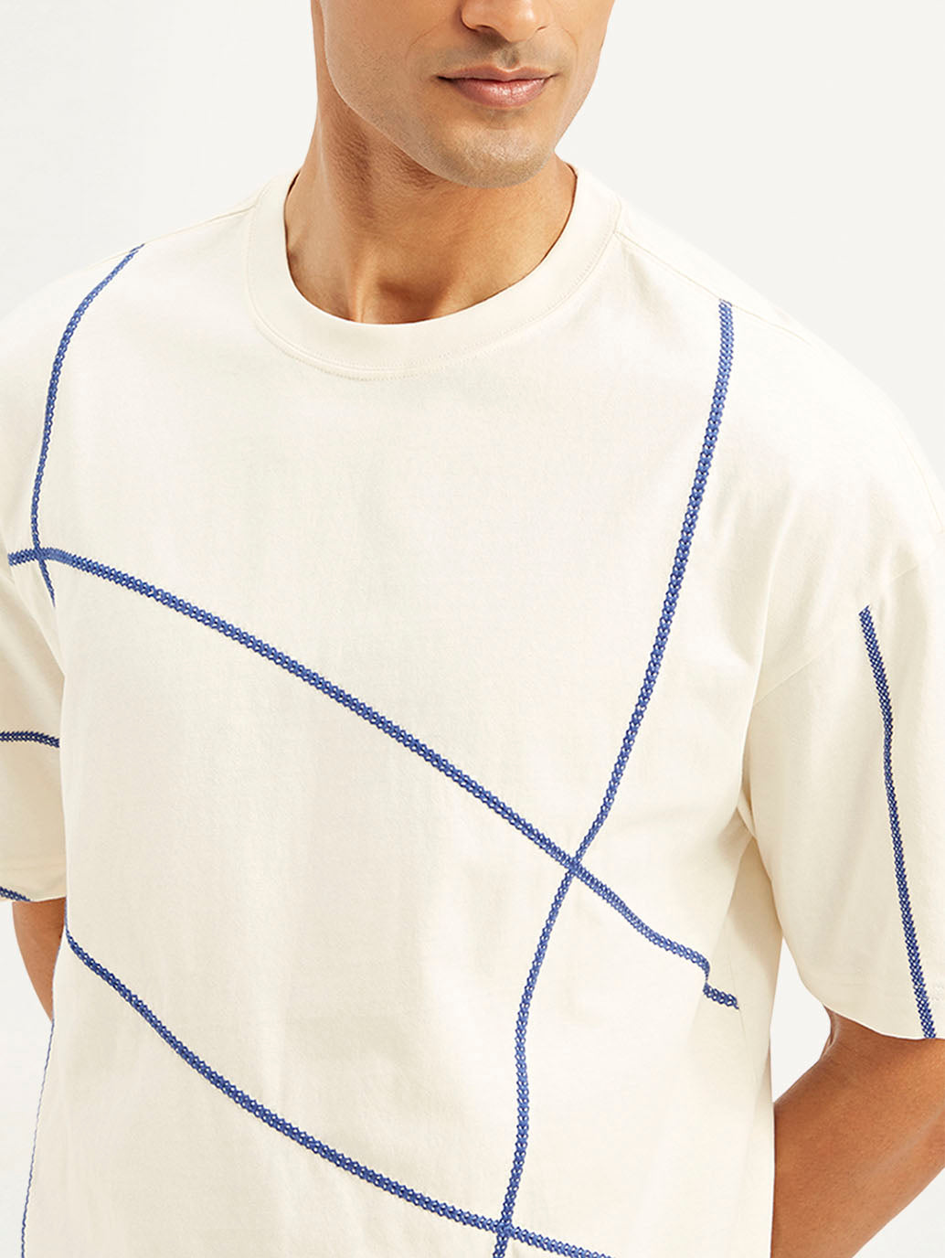 Men's Geometric Loose Fit T-shirt - 5063fad38cfebec8b7cff767cb955eb9 View