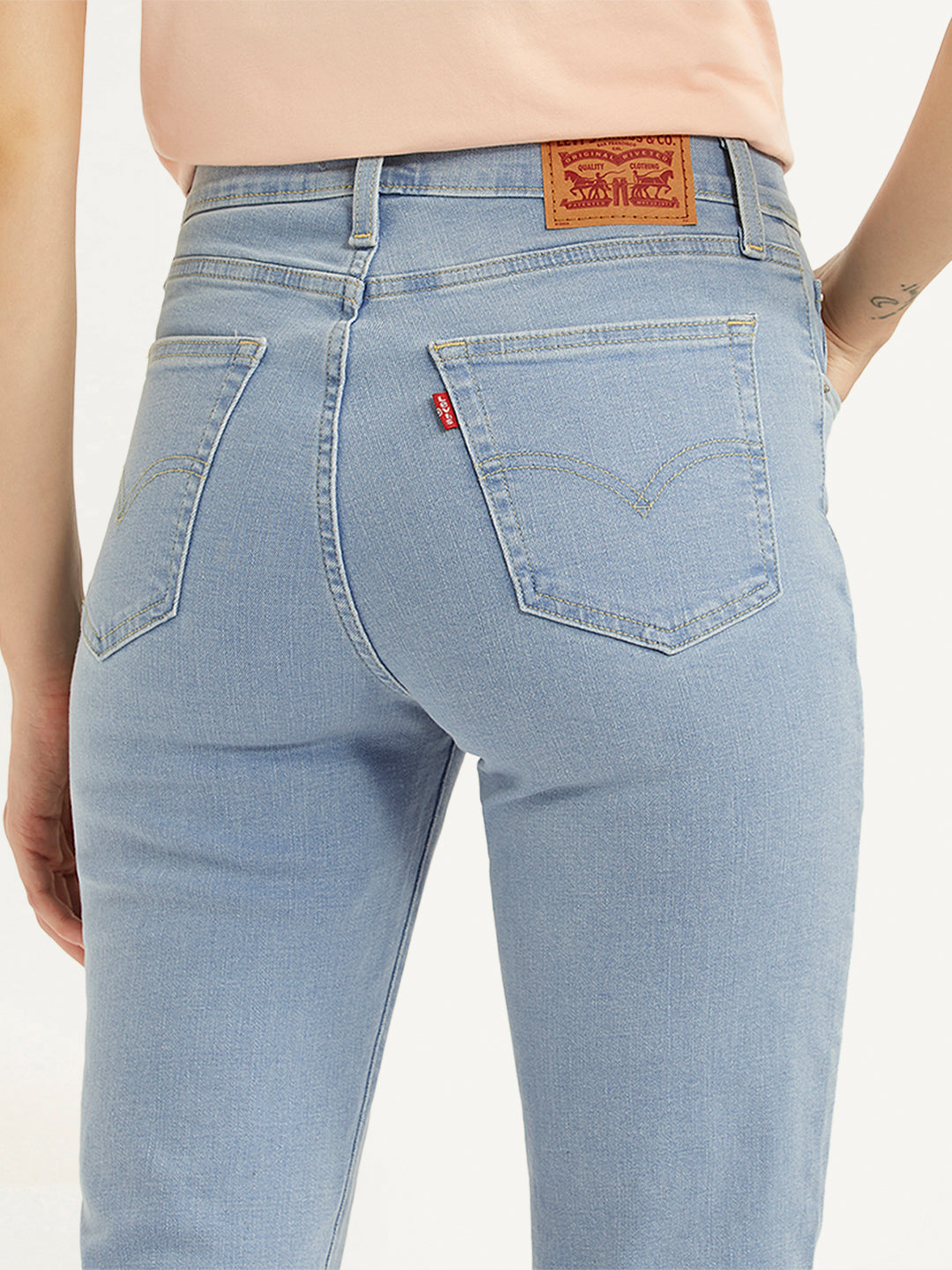 Women's 724 Light Blue Straight Fit High Rise Jeans - 51152882108866ee3b9e0cf857299845 View