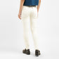 Women's White Mile High Wide Leg Fit High Rise Jeans - Back View