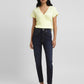 Women's Blue Mile High Wide Leg Fit High Rise Jeans - ModelFront View