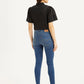 Women's Blue Mile High Wide Leg Fit High Rise Jeans - Back View