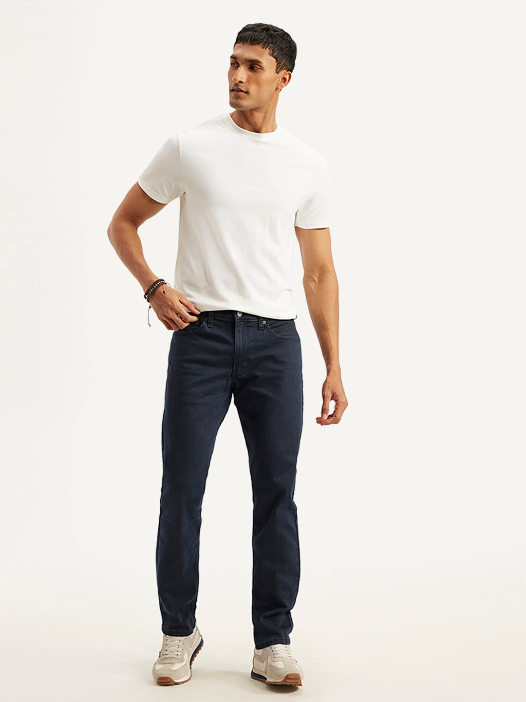 Men's 511 Dark Blue Slim Fit Mid Rise Jeans - 531cf0bed572f358f641b65ea0fb01f5 View