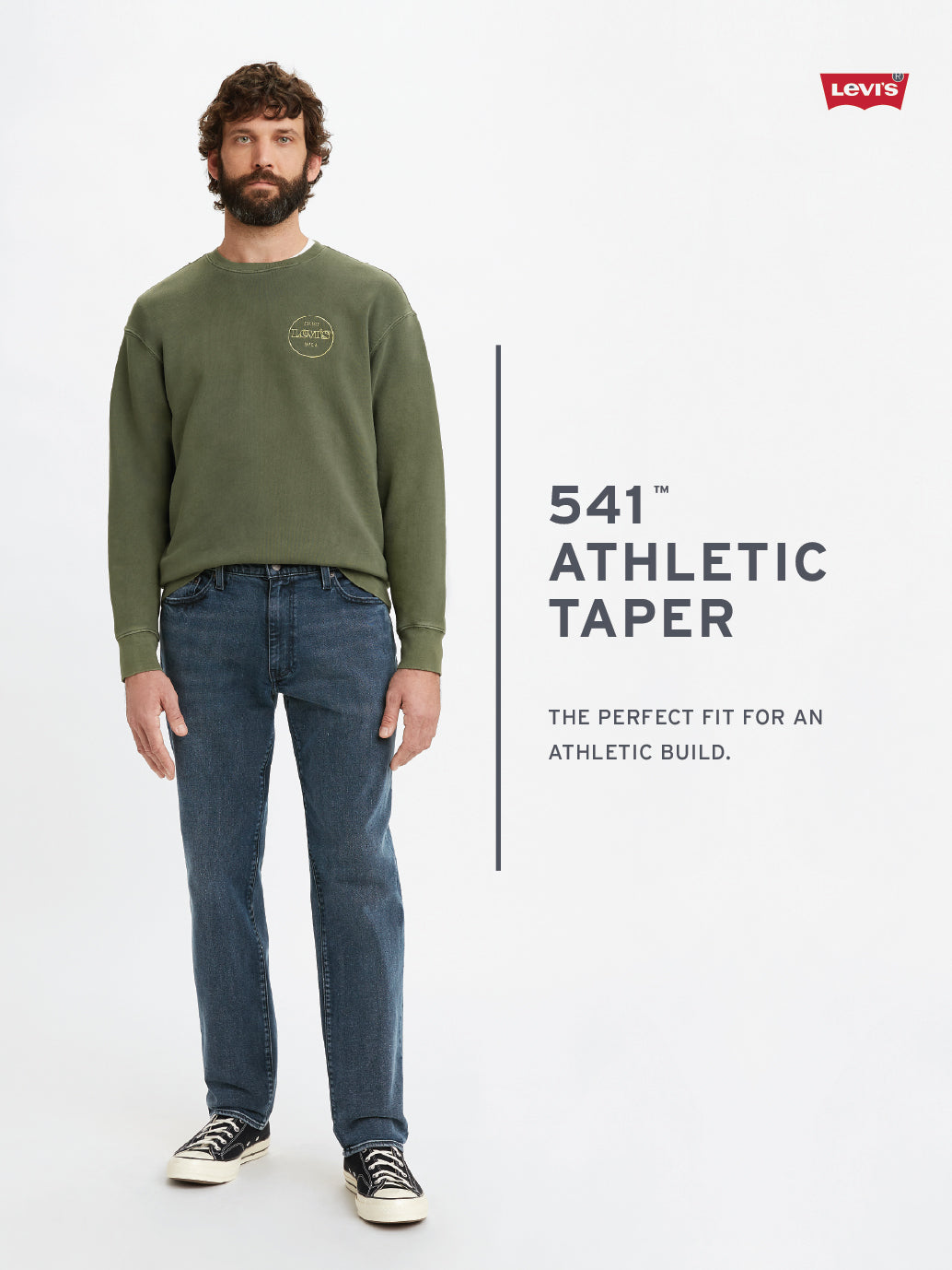 Men's 541 Blue Athletic Tapered Fit Mid Rise Commuter Jeans - 52dd7b1f-d249-4e0b-a0fe-c2d9d5b61c71 View