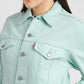 Women's Solid Spread Collar Denim Jacket - d02de69d-799f-43cb-b223-a8876e909723 View