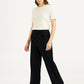 Women's High Rise Black Wide Leg Trousers - 575851796f380bcfcc4b64021b1312f0 View