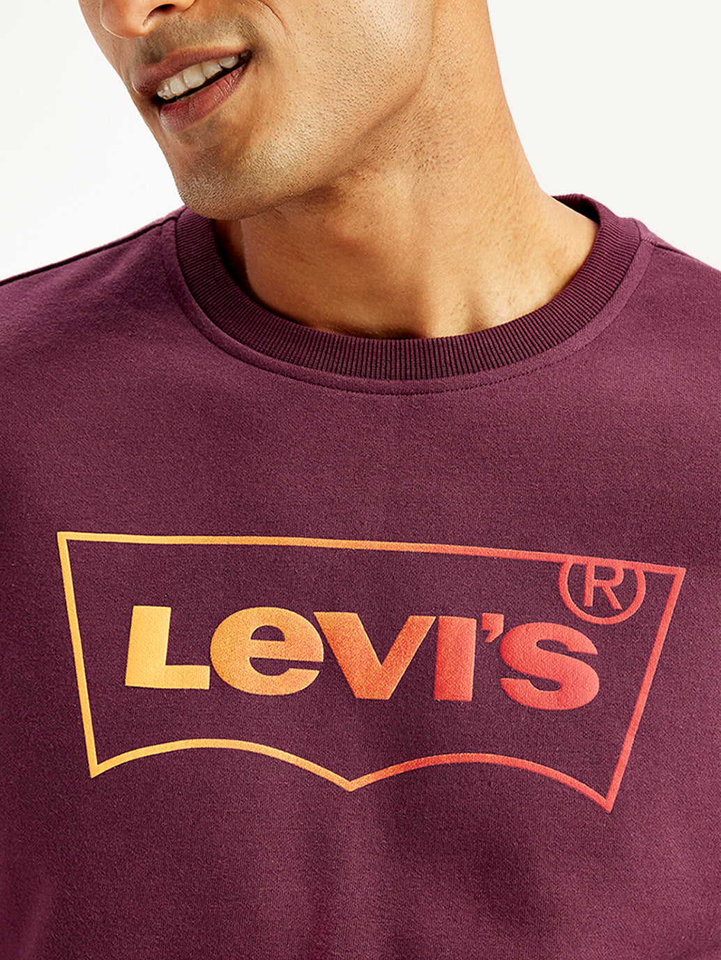 Men's Brand Logo Crew Neck Sweatshirt - bda73f66-e0c8-472b-8f6e-e67be2b037a6 View