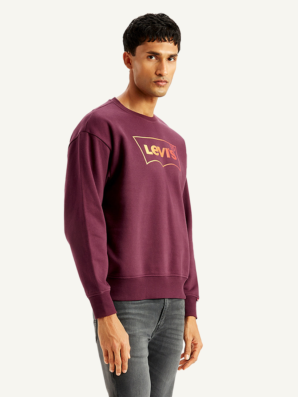Men's Brand Logo Crew Neck Sweatshirt - 5affccfb-6458-4fa8-be58-0e5811f55a0d View