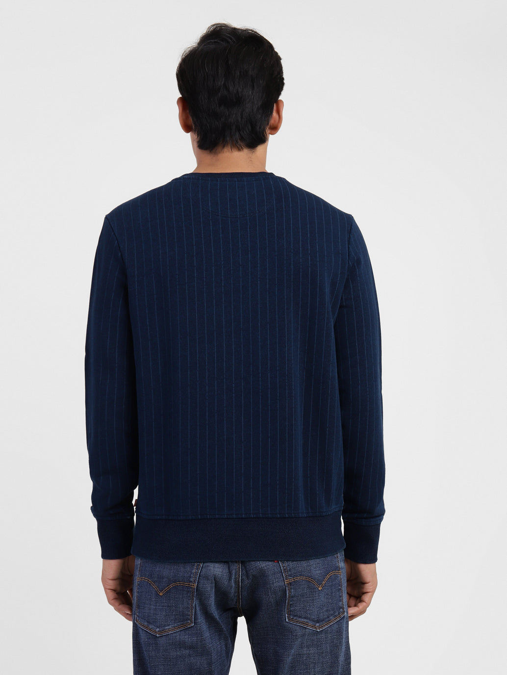 Men's Striped Crew Neck Sweatshirt - 2b22145f-5ffe-4abd-8a8e-d7a6bf8a85eb View