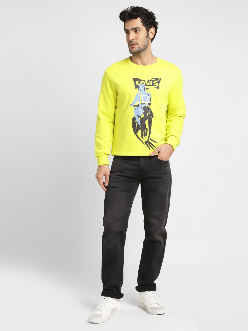 Men's Graphic Print Crew Neck Sweatshirt - 55c447d0-8de8-4727-8088-b0e4e6fc21f1 View