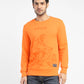 Men's Graphic Print Crew Neck Sweatshirt Orange - 17f5d42b-4f02-4f34-bfd0-2eba747f2eeb View