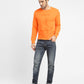 Men's Graphic Print Crew Neck Sweatshirt Orange - 53e5976e-3590-4e8e-bb96-995d159c84d8 View