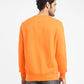 Men's Graphic Print Crew Neck Sweatshirt Orange - 7c27065d-e0cd-44ba-ba54-885d94e852af View
