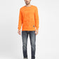 Men's Graphic Print Crew Neck Sweatshirt Orange - 684b6861-6d27-45da-9ce1-982f7373cc0a View