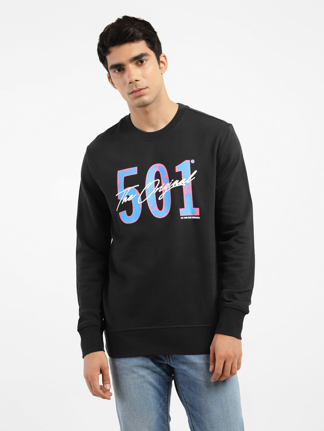 Men's Printed Crew Neck Sweatshirt - 2996f38b-446e-4e6f-a77c-83cfbe43898b View