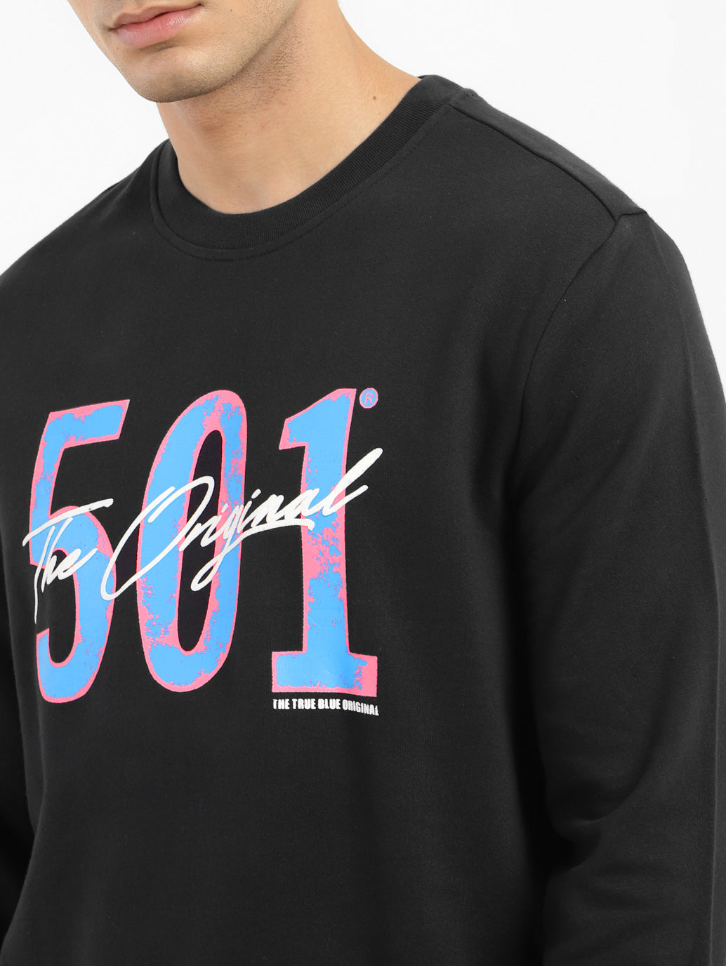 Men's Printed Crew Neck Sweatshirt - fcd22c6e-eba0-4b87-b9ec-956650d6eac0 View