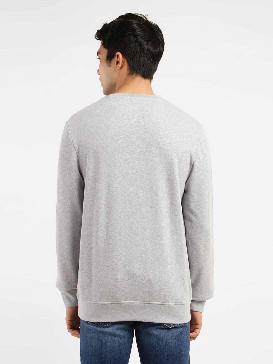 Men's Graphic Print White Crew Neck Sweatshirt - fab704a1-ad36-4e07-8e87-130466a4cd76 View
