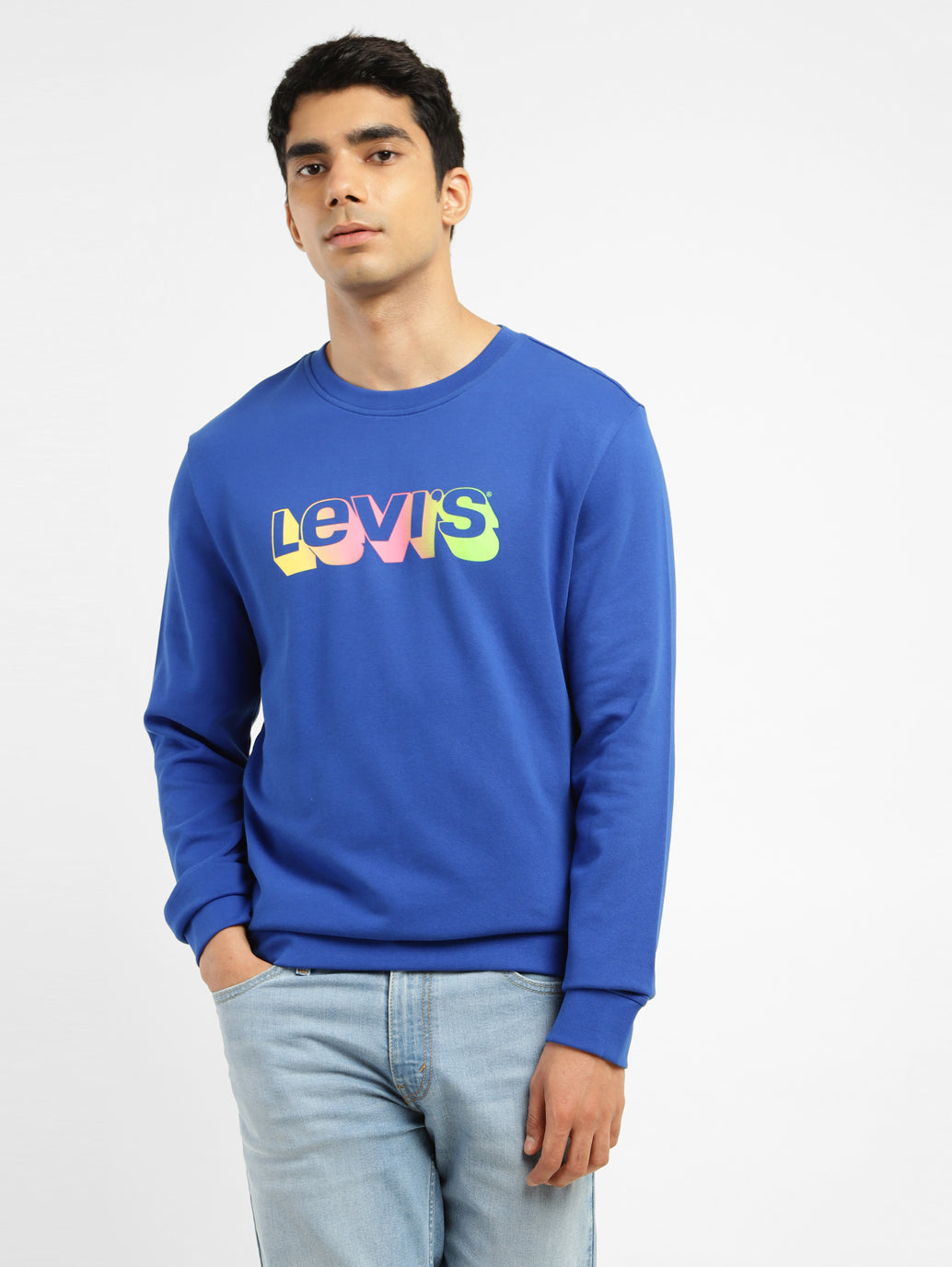 Men's Brand Logo Crew Neck Sweatshirt - 0df265d5-a73c-4912-9ea4-bd1d90a9b8dc View