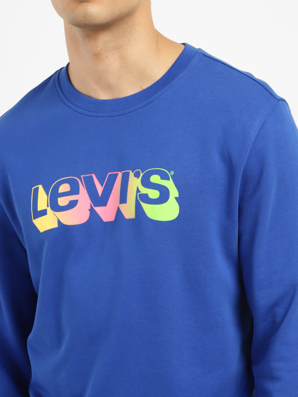 Men's Brand Logo Crew Neck Sweatshirt - da7c4e92-1820-472e-8454-67409ab4d484 View